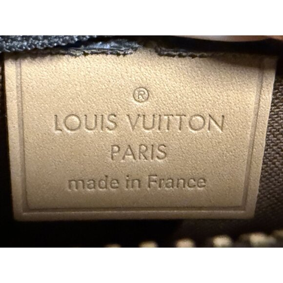 Louis Vuitton Monogram Mini Handbag Brown Leather Canvas Gold Hardware - Picture 10 of 16
